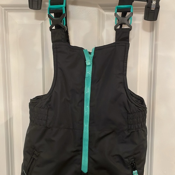 Black champion snowpants with turquoise zipper - Picture 2 of 4